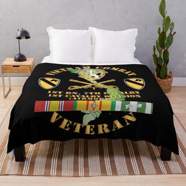 Item preview, Army - Vietnam Combat Cavalry Veteran w 1st Bn 7th Cav DUI - 1st Cav Div designed and sold by Military Insignia Products.