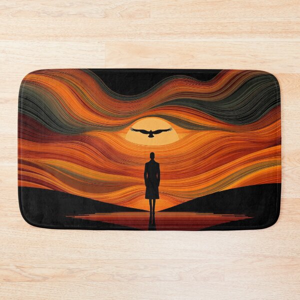 Item preview, 024 Silhouette and Soaring Eagle at Sunset designed and sold by nikoart001.