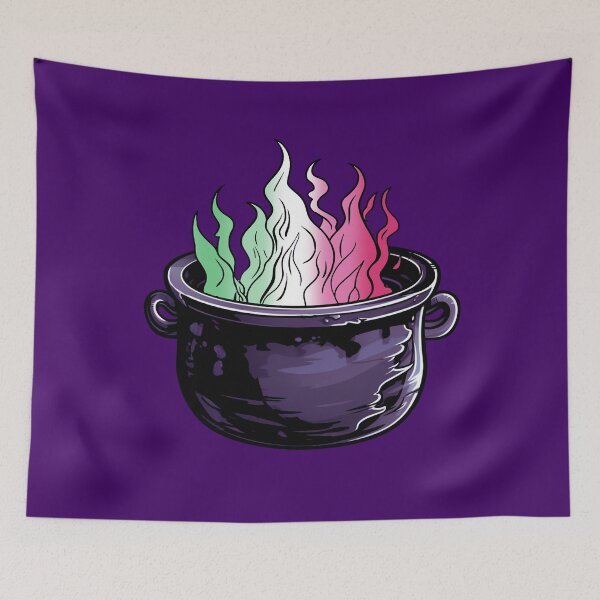 Item preview, Abrosexual Pride Flag Witches Cauldron , Subtle Abrosexual Witchy Design designed and sold by Travelslightly.