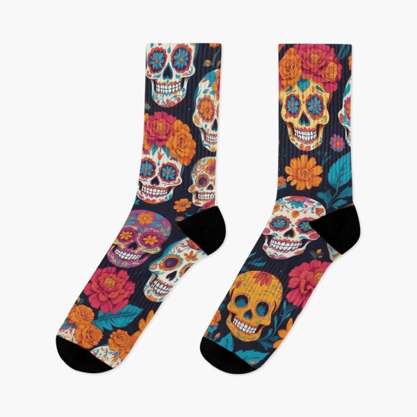 Item preview, Dia de Muertos Socks designed and sold by Magia Ficcion.
