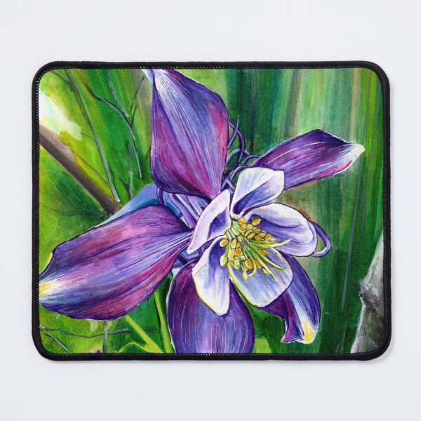 Item preview, Purple Columbine Flower - watercolor art designed and sold by npellegrini.