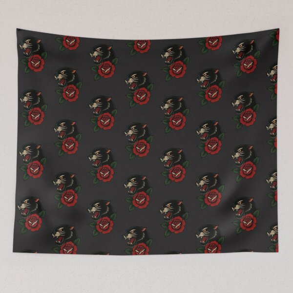Item preview, Panther and rose designed and sold by Blood Rose Collection .