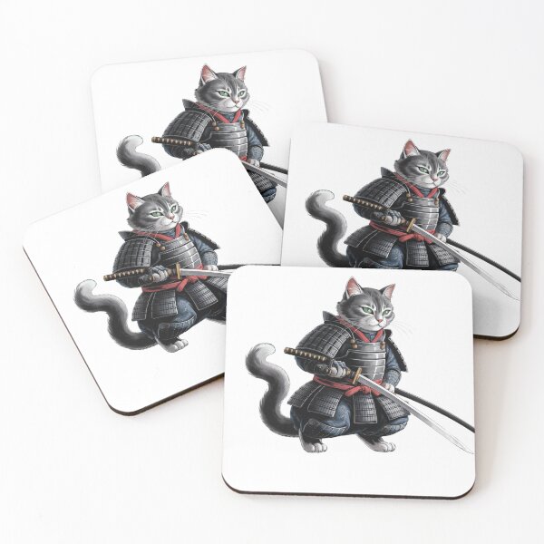 Item preview, Samurai Cat Under Sakura designed and sold by InkWardrobe2023.