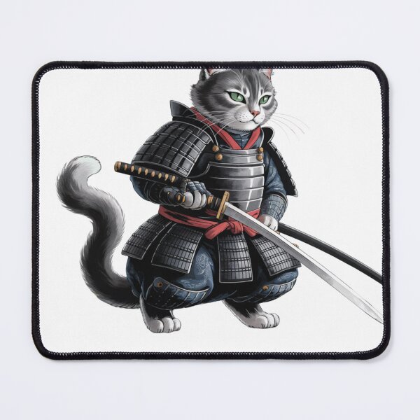 Item preview, Samurai Cat Under Sakura designed and sold by InkWardrobe2023.