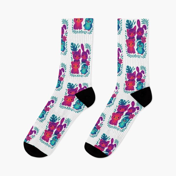 Item preview, Neon Kawaii Animals designed and sold by 404ErrorVibes.