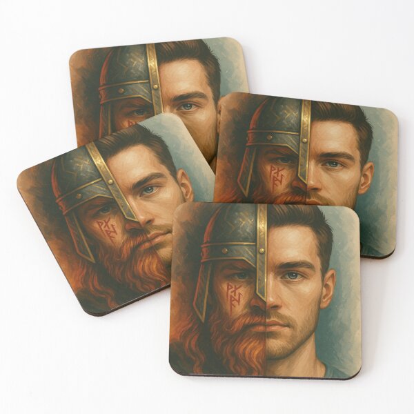 Item preview, Modern Viking Duality – Half Warrior Half Man designed and sold by jolille.