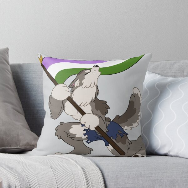 Item preview, Howling Pride for Genderqueer designed and sold by ThatRadFailure.
