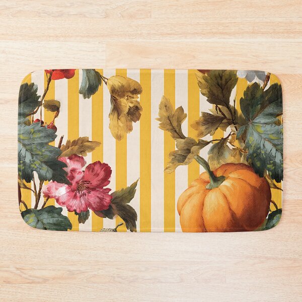 Item preview, AN ELEGANT AUTUMN PATTERN WITH PUMPKINS AND FLOWERS designed and sold by infinitearte.