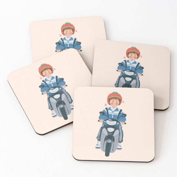 Item preview, Vietnamese Schoolboy with Helmet on Scooter designed and sold by RosalinesEyes.