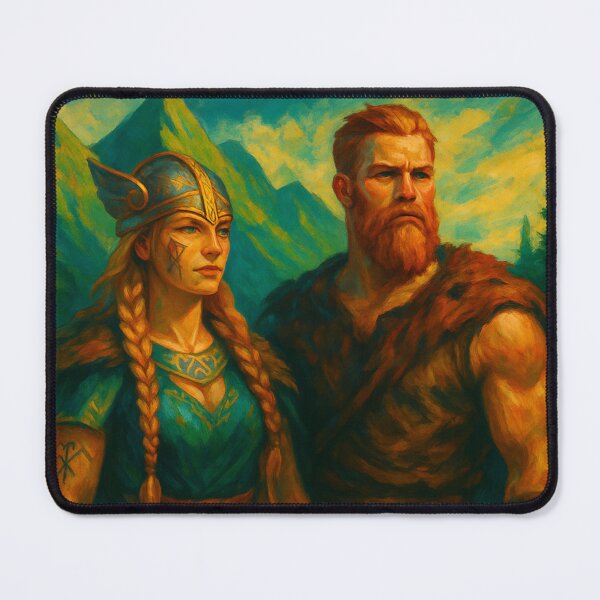 Item preview, Viking Man and Woman – Warrior Spirit in Nature designed and sold by jolille.