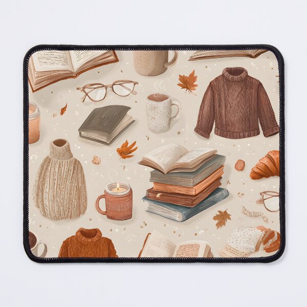 Item preview, CLASSIC AUTUMN APPARTMENT WITH SWEATERS, BOOKS AND CAPPUCCINOS designed and sold by infinitearte.
