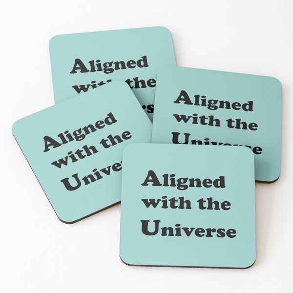 Item preview, Aligned With The Universe – Cosmic Energy Quote designed and sold by ArtNestVerse.