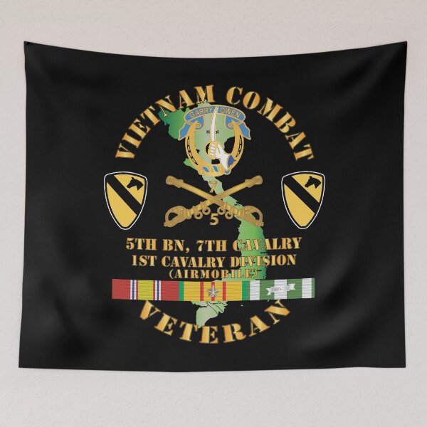 Item preview, Army - Vietnam Combat Cavalry Veteran w 5th Bn 7th Cav DUI - 1st Cav Div X 300 designed and sold by Military Insignia Products.
