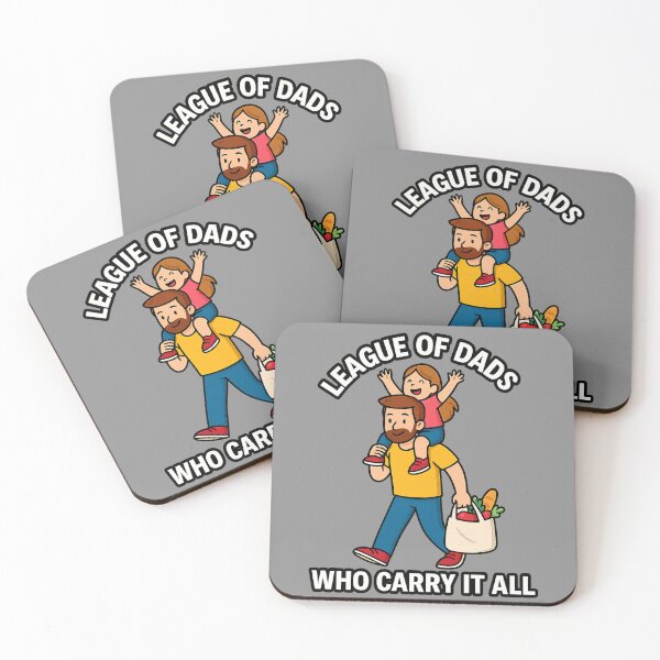 Item preview, League of Dads Who Carry It All – Funny Dad Life Cartoon Design designed and sold by Lunaria Arts.