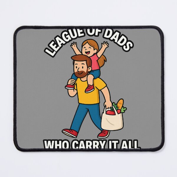 Item preview, League of Dads Who Carry It All – Funny Dad Life Cartoon Design designed and sold by Lunaria Arts.