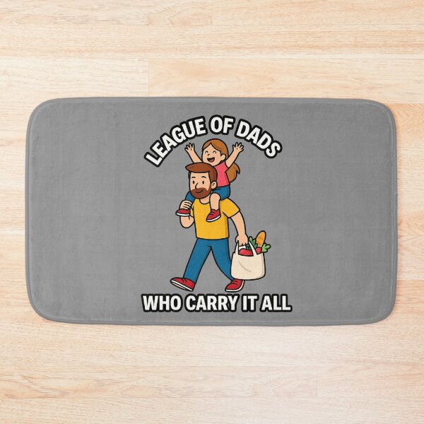 Item preview, League of Dads Who Carry It All – Funny Dad Life Cartoon Design designed and sold by Lunaria Arts.