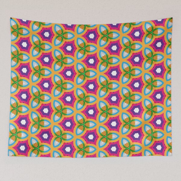 Item preview, rings kunterbunt pattern abstract seamless colorful repeat designed and sold by Abrahamjrnd.