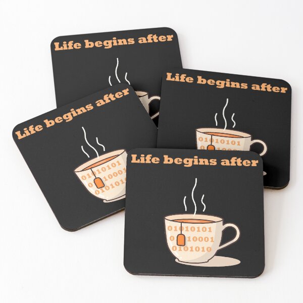 Item preview, Life begins after coffee and code designed and sold by Ach&Koor.