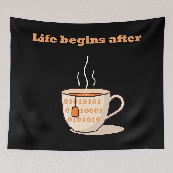 Item preview, Life begins after coffee and code designed and sold by Ach&Koor.