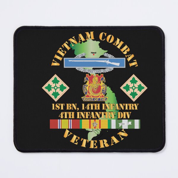 Item preview, Army - Vietnam Combat Infantry Veteran w 1st Bn 14th Inf - 4th ID SSI X 300 designed and sold by Military Insignia Products.
