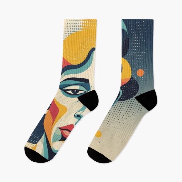Item preview, Abstract Pop Art Portrait – Modern and Colorful Geometric Art designed and sold by PixelCraftDSG.