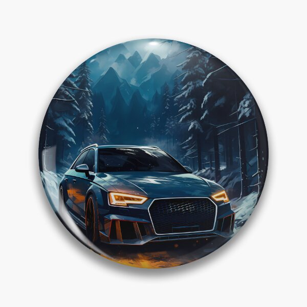 Item preview, High Performance Hot Hatch Car Powers Through Snowy Forest Night designed and sold by RevUpDesign.