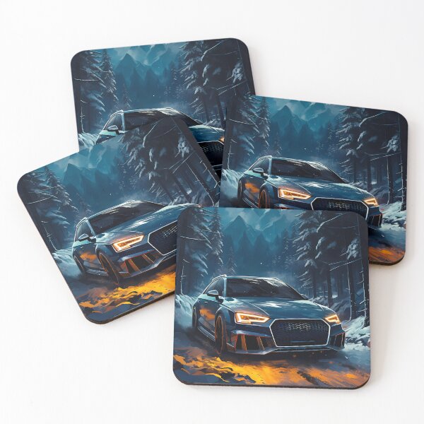 Item preview, High Performance Hot Hatch Car Powers Through Snowy Forest Night designed and sold by RevUpDesign.