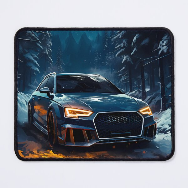 Item preview, High Performance Hot Hatch Car Powers Through Snowy Forest Night designed and sold by RevUpDesign.