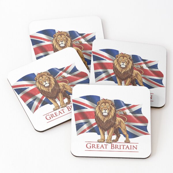 Item preview, Vintage Patriotic British Lion with Union Jack Flag Design designed and sold by ART-POD-PL.