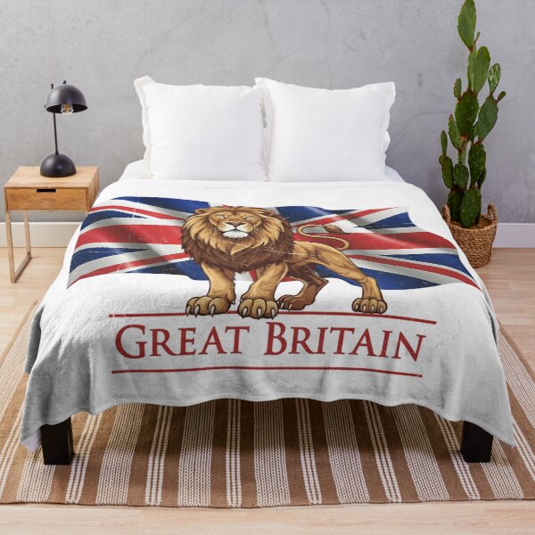 Item preview, Vintage Patriotic British Lion with Union Jack Flag Design designed and sold by ART-POD-PL.