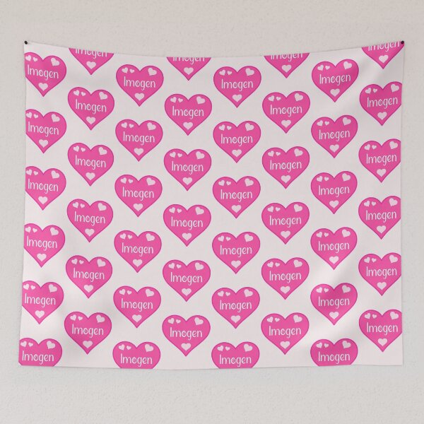 Item preview, Imogen Name Pink Heart  designed and sold by Jeallan Designs.