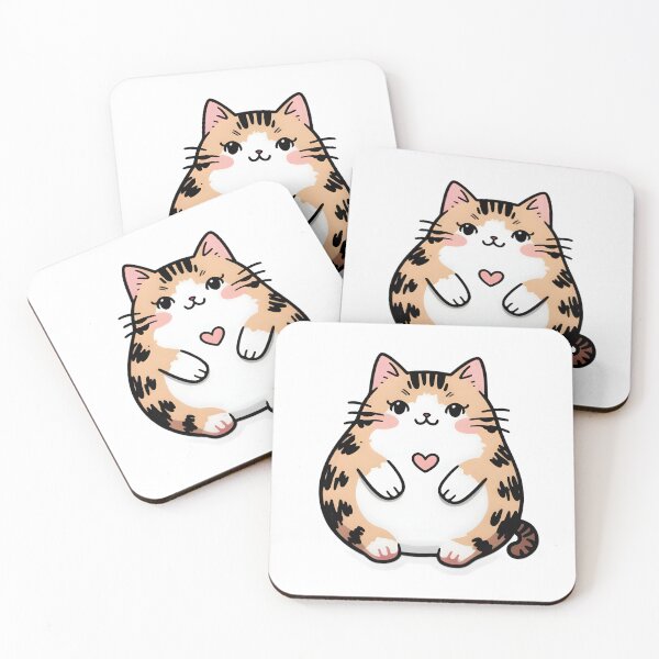 Item preview, Chubby Black and Beige Cat Art designed and sold by OsasChild.