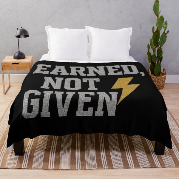 Item preview, Earned, Not Given – Bold Motivational Gym Quote designed and sold by ArthUpscale.