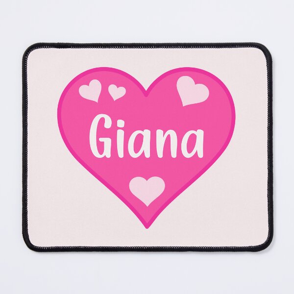 Item preview, Giana Name Pink Heart  designed and sold by Jeallan Designs.