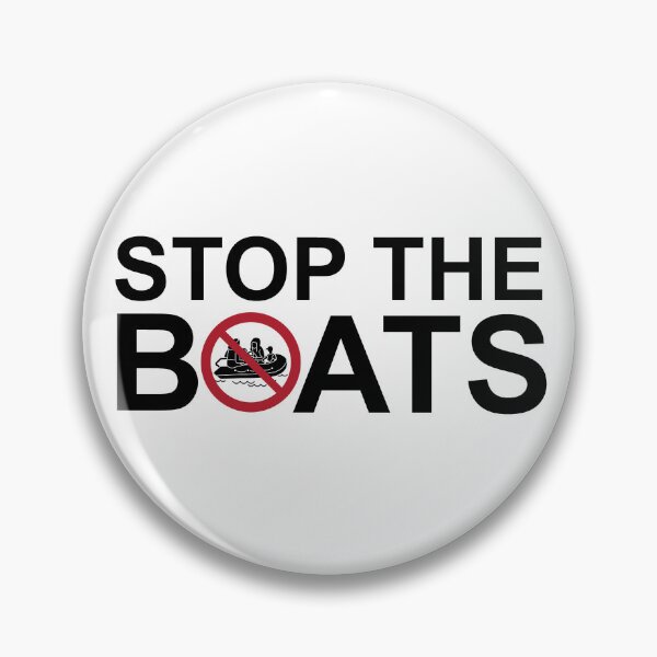Item preview, Stop The Boats Funny Political Slogan Parody Design designed and sold by UrbanKangaroo.