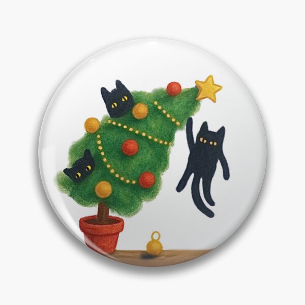 Item preview, Meowy Christmas Naughty Back Cats In Tree designed and sold by TheWishingShed.