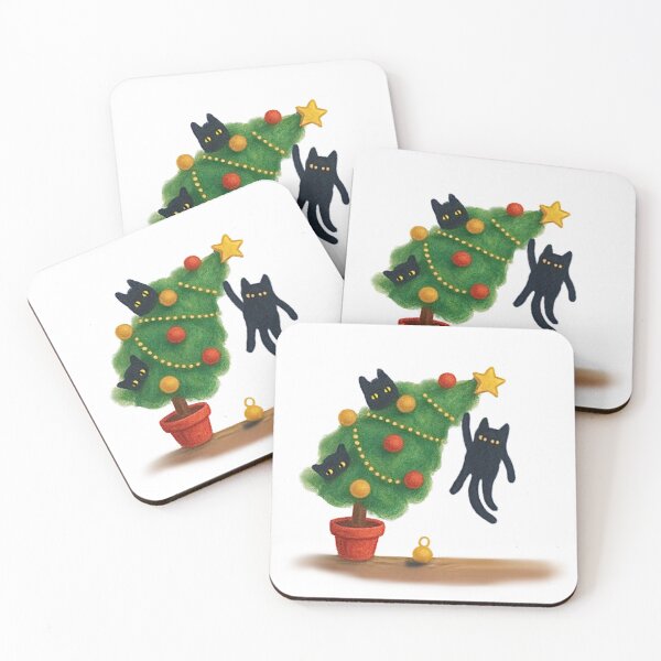 Item preview, Meowy Christmas Naughty Back Cats In Tree designed and sold by TheWishingShed.
