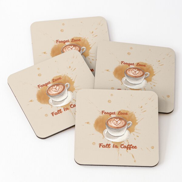 Item preview, Forget Love Fall in Coffee Art Print designed and sold by Inkworksbyshery.