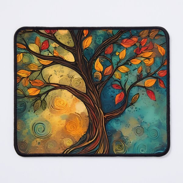 Item preview, Fantasy Autumn Tree in the Moonlight Art Print designed and sold by Harkins-House.