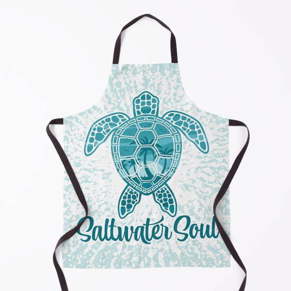 Item preview, Saltwater Soul Tropical Sea Turtle with Palm Trees designed and sold by fizzgig.