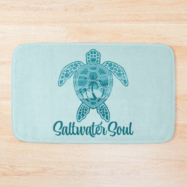 Item preview, Saltwater Soul Tropical Sea Turtle with Palm Trees designed and sold by fizzgig.