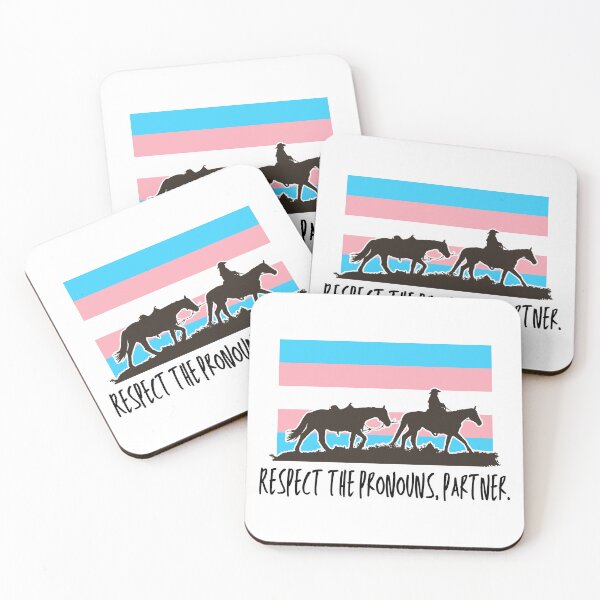 Item preview, Respect the Pronouns Partner Cowboy Design designed and sold by CarefulCreation.