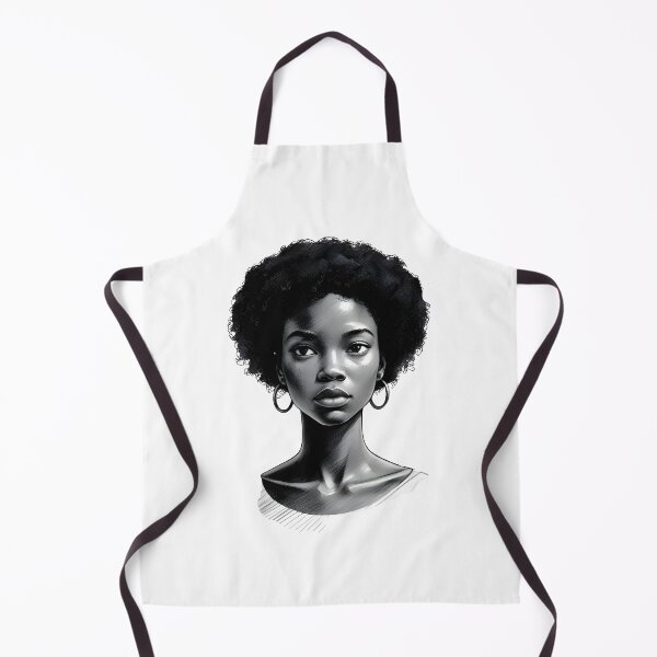 Item preview, Minimalist Sketch – Black Woman with Short Afro and Hoop Earrings designed and sold by OsasChild.