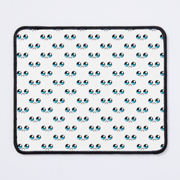 Item preview, Adorable kawaii sad teary eyes face pattern designed and sold by BlushyPrint.