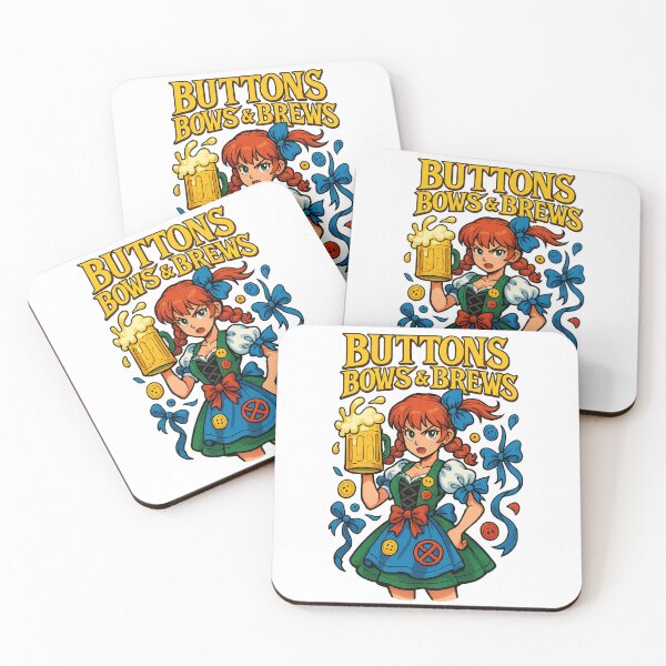 Item preview, Buttons Bows And Brews - Gift for Kawaii Oktoberfest Lovers Anime Art designed and sold by Jarminis.