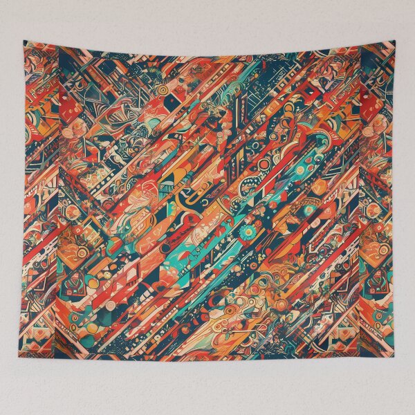 Item preview, Vivid Geometric Patterns Bold Abstract Art Design designed and sold by ART ATTACK ZONE.