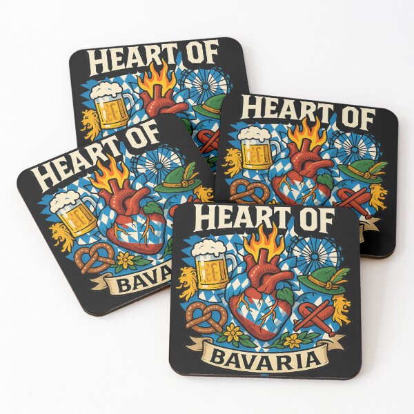 Item preview, Heart Of Bavaria - Gift for German Heritage Bavarian Oktoberfest Crest Art designed and sold by Jarminis.