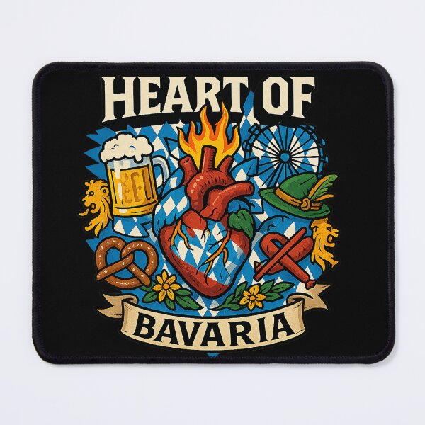 Item preview, Heart Of Bavaria - Gift for German Heritage Bavarian Oktoberfest Crest Art designed and sold by Jarminis.