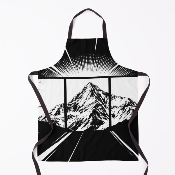 Item preview, Radiant Horizon Mountain – Comic Burst Monochrome - Pop Art Mountain Landscape Love designed and sold by Benito Del Ray.