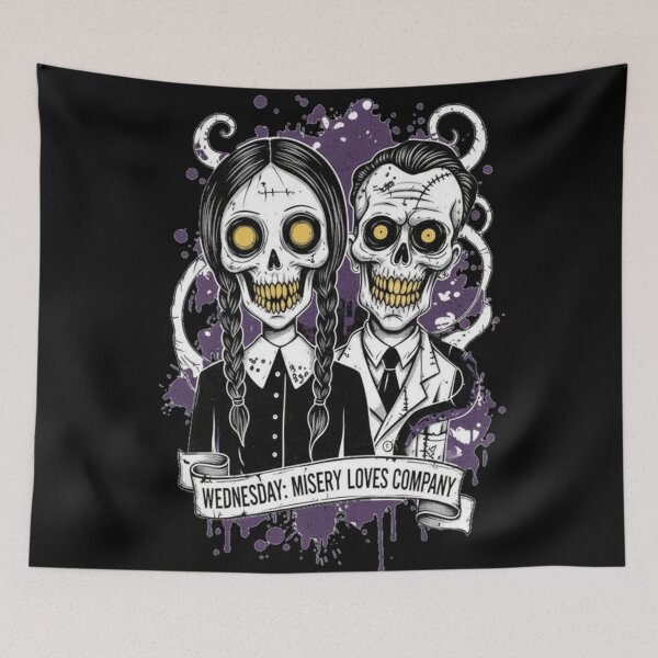 Item preview, Wednesday: misery loves company designed and sold by WednesdayAndYou.